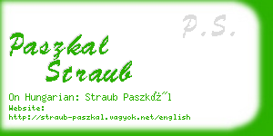 paszkal straub business card